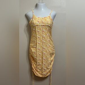 Almost Famous Yellow Floral‎ Midi Dress
